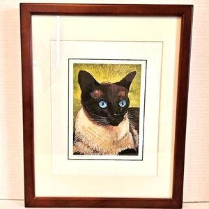 🌺 " If You Please" Limited Edition of Siamese Cat by Artist Drew …